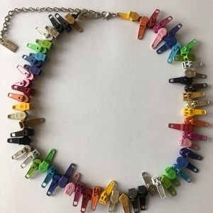 Rare Vintage 1990s Marc Jacobs Zipper Necklace